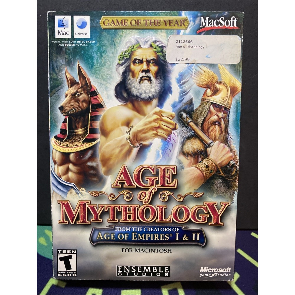 Age of Mythology (Apple, 2003) Rare Mac Universal Big Box Disc 1 Only